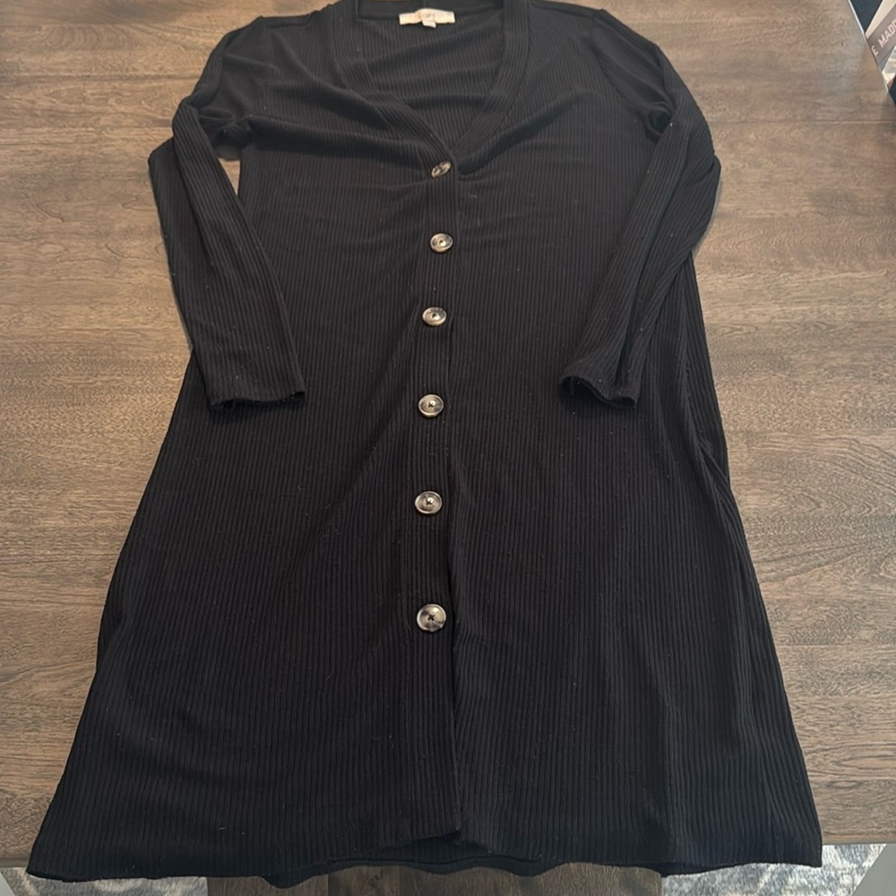 Pre loved long black cardigan